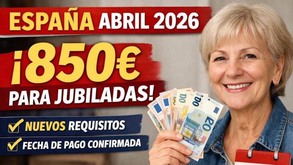 España Abril 2026: Complemento de 850€ para Mujeres Jubiladas, Requisitos Actualizados y Fecha Exacta de Ingreso