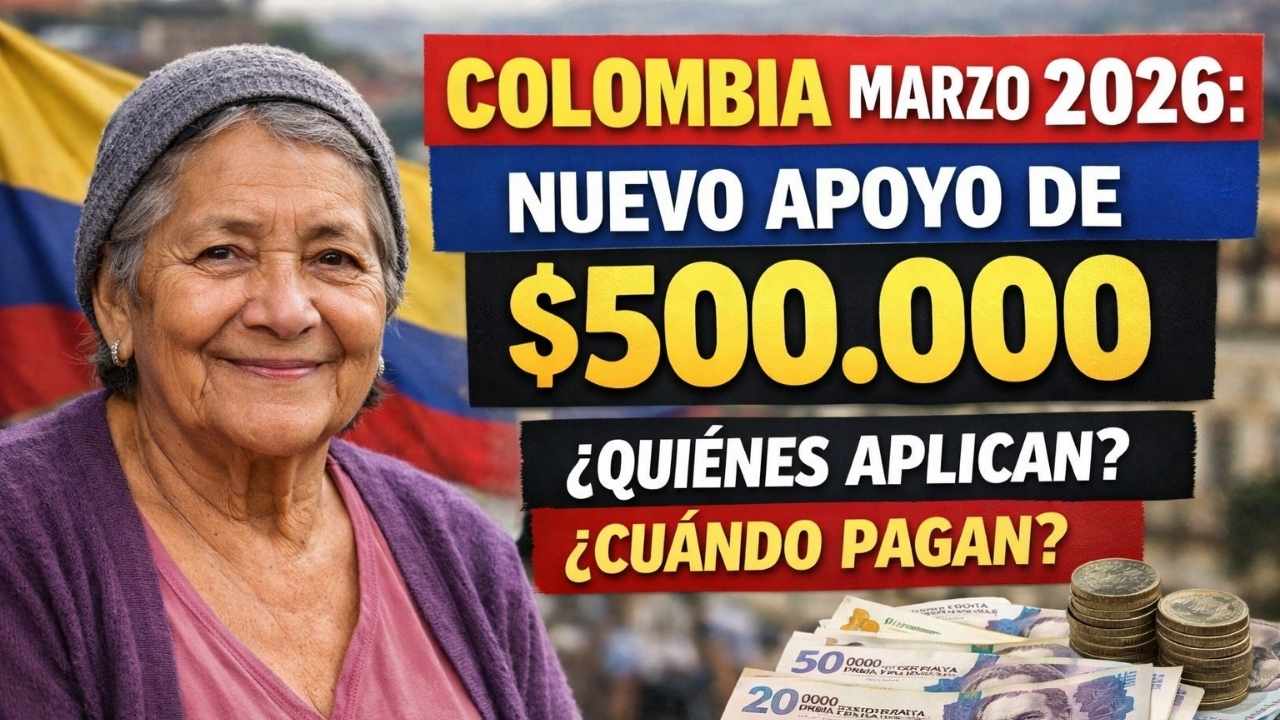 Colombia Marzo 2026: Nuevo Apoyo de $500.000 para Jubilados Vulnerables, Quiénes Aplican y Cuándo Pagan