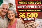 México Abril 2026: Nuevo Beneficio para Adultos Mayores de 65 Años, Monto de $6.500 y Calendario de Pagos Confirmado