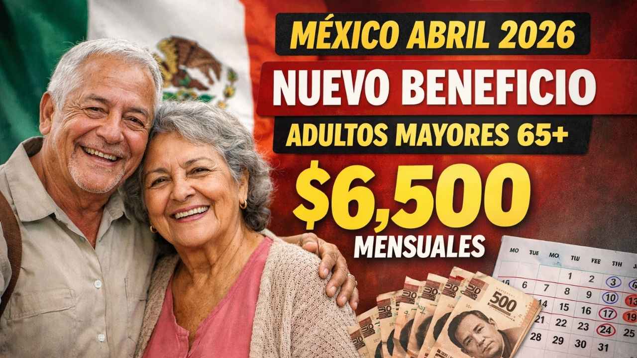México Abril 2026: Nuevo Beneficio para Adultos Mayores de 65 Años, Monto de $6.500 y Calendario de Pagos Confirmado